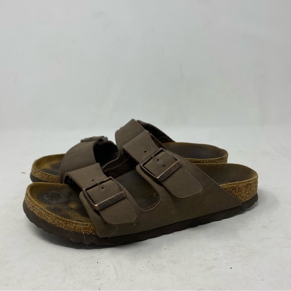 Birkenstock Shoes - Birkenstock Women’s Brown Leather Arizona Two Strap Sandal Size 36